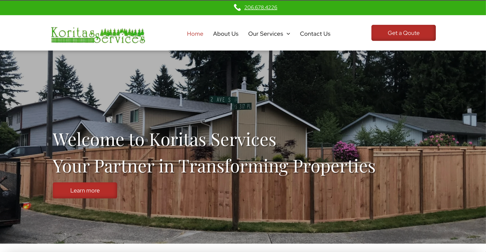 Koritas Services: Old Website